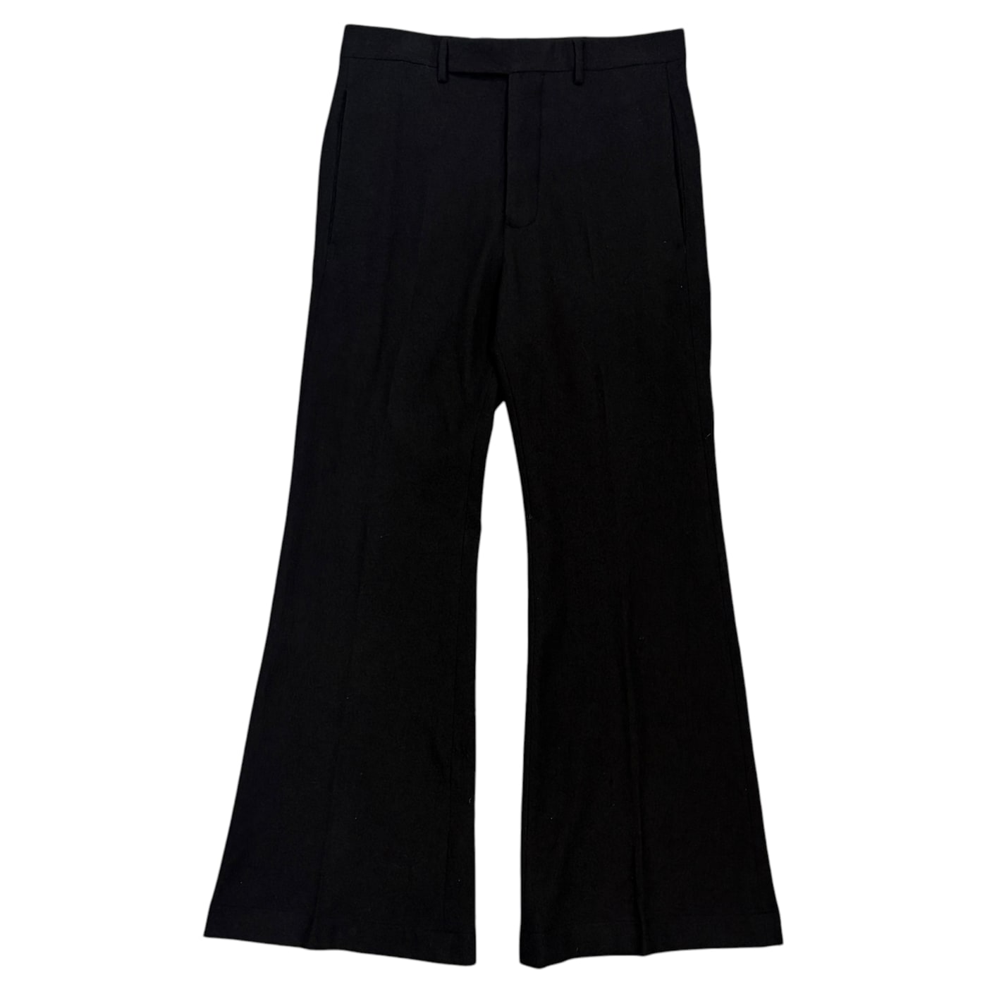RICK OWENS Flared Black Pants 상세 이미지 1