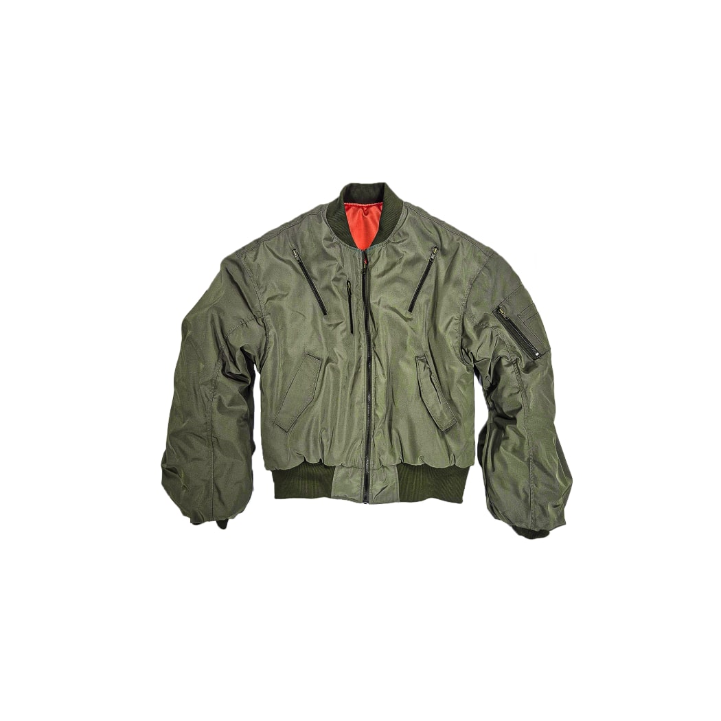 SHELL Bomber Jacket Olive 상세 이미지 1