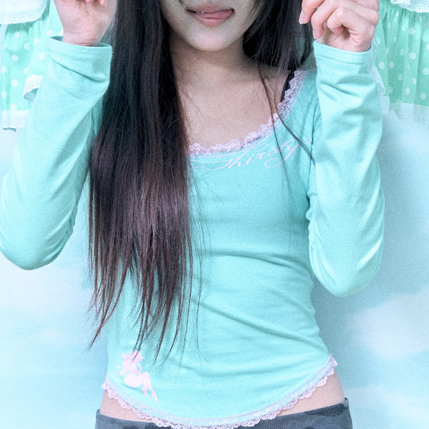 DEVIL LACE SLEEVE (MINT) 상세 이미지 1