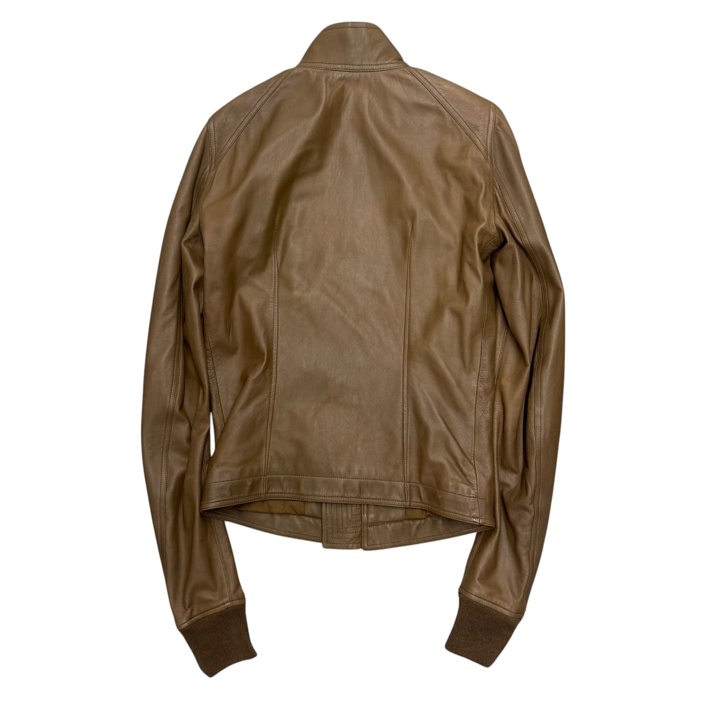 RICK OWENS Brown Leather Jacket 상세 이미지 1