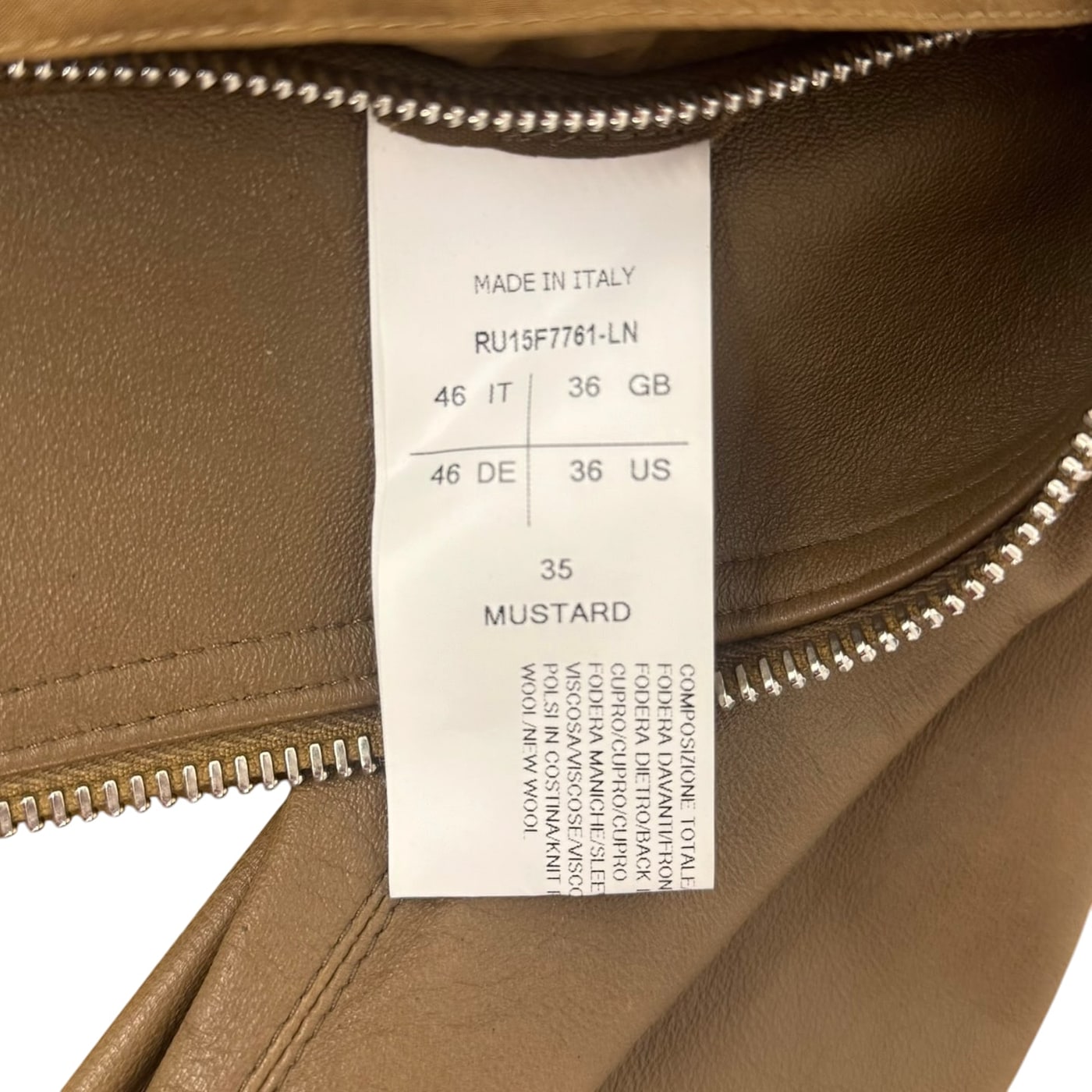 RICK OWENS Brown Leather Jacket 상세 이미지 4