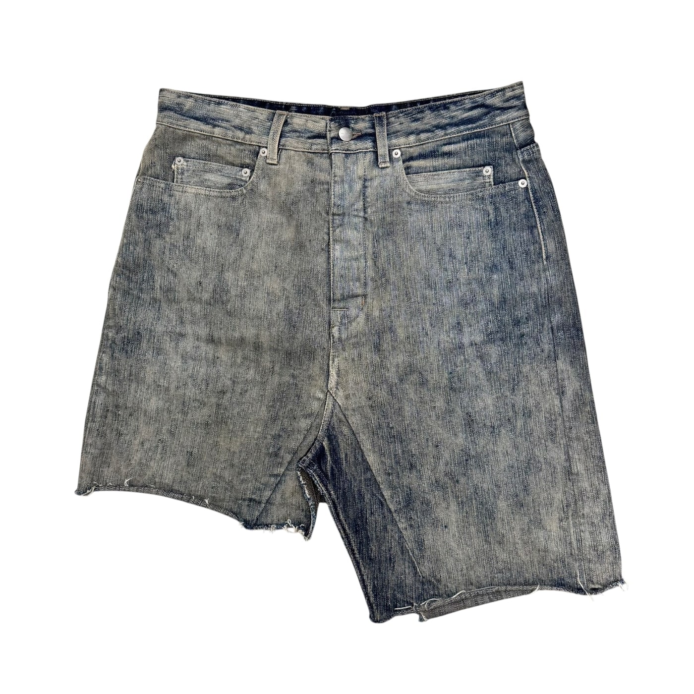 RICK OWENS Distressed Denim Skirt 상세 이미지 1