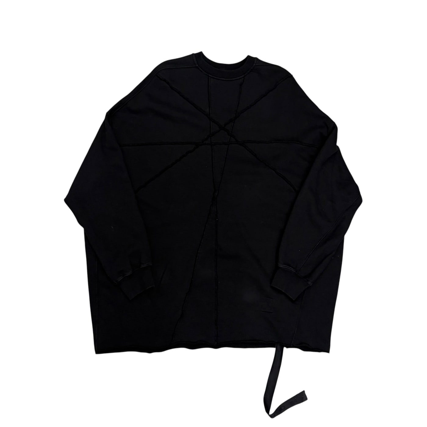 RICK OWENS Black Oversized Sweatshirt 상세 이미지 1