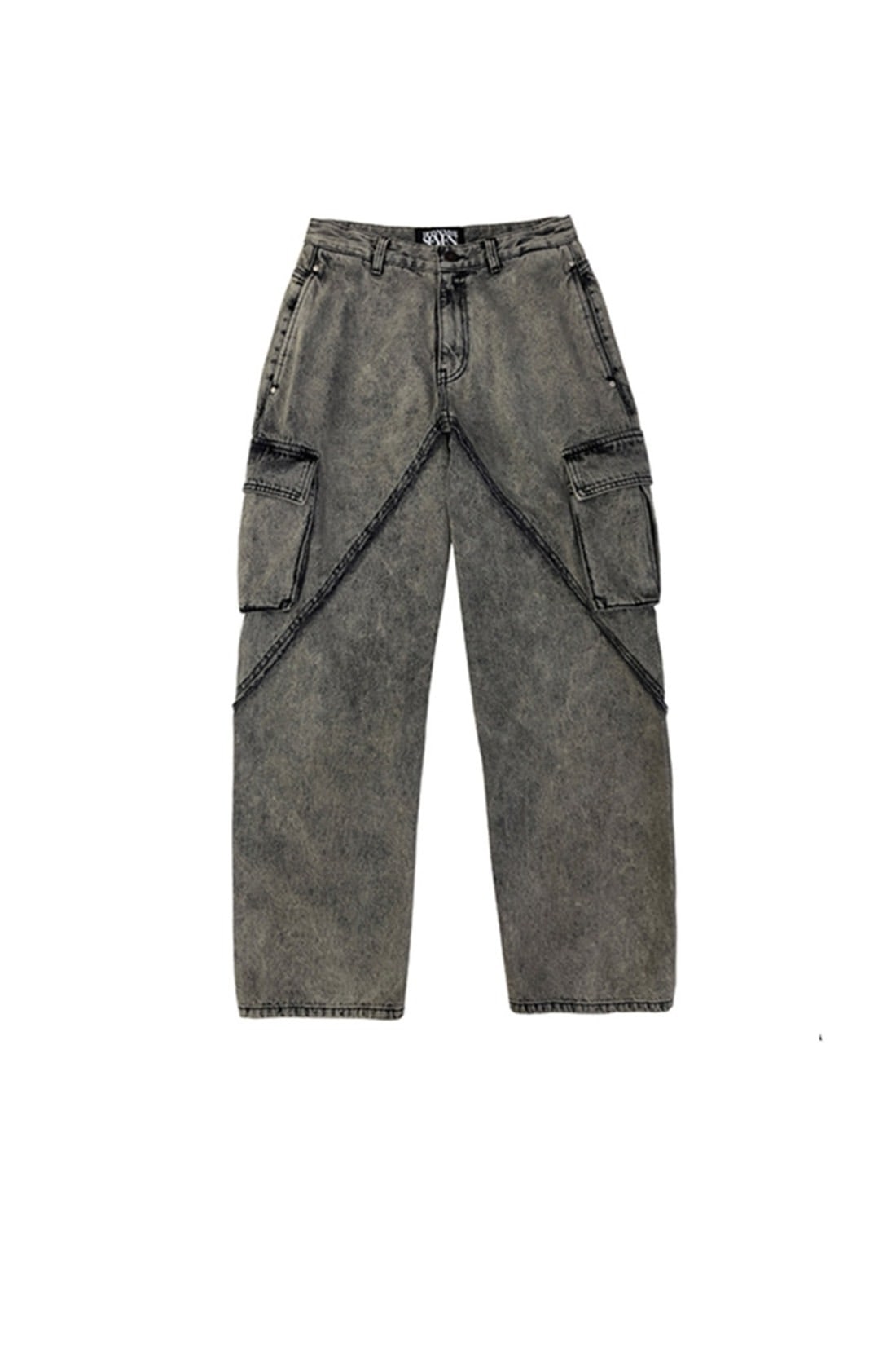 WASHING DENIM CARGO PANTS_BLACK 상세 이미지 1