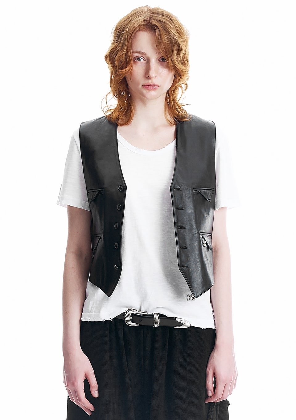 Holy Lambskin Pocket point Vest 상세 이미지 1