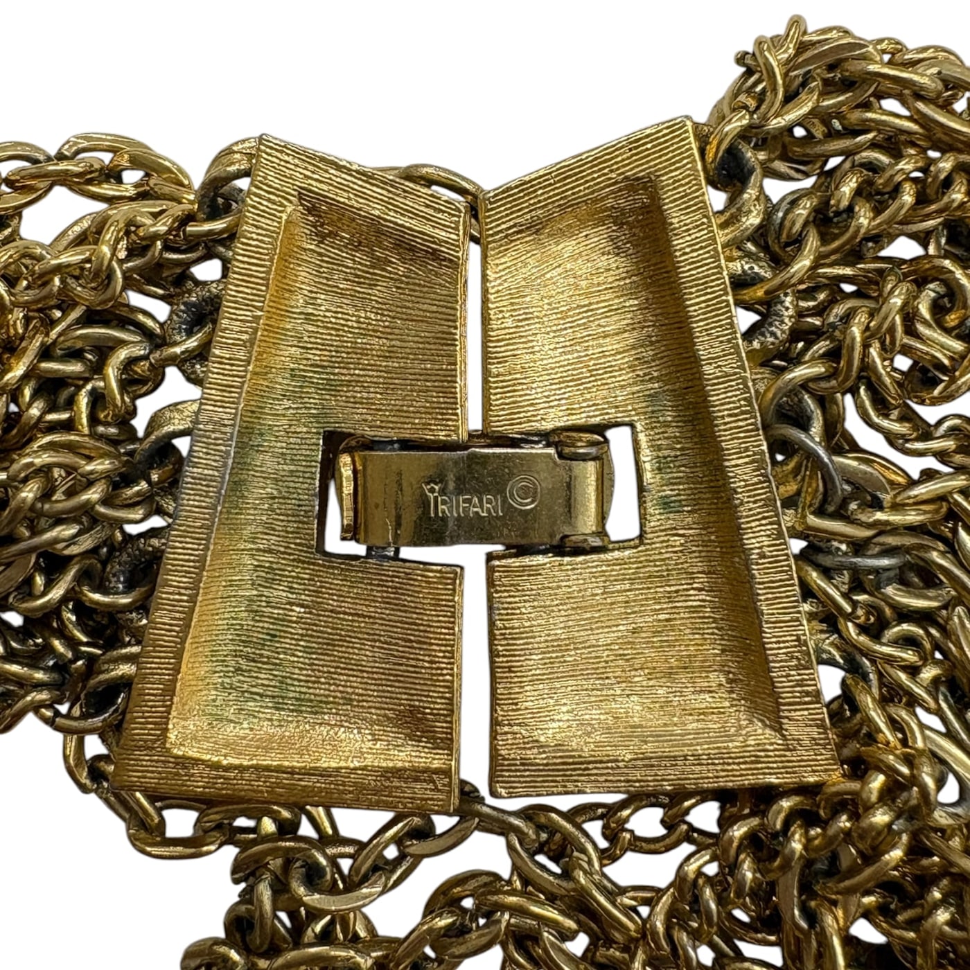 Trifari Layered Chain Necklace 상세 이미지 2