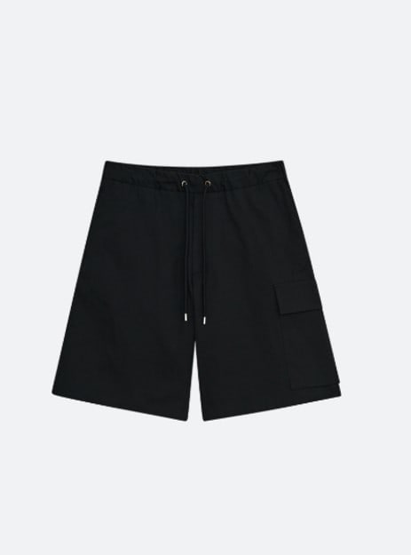 OUT POCKET BANDING BERMUDA [BLACK] 상세 이미지 1