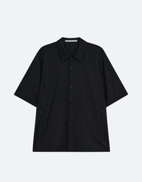 SUMMER WOOL POCKET SHIRT [BLACK] 상세 이미지 1