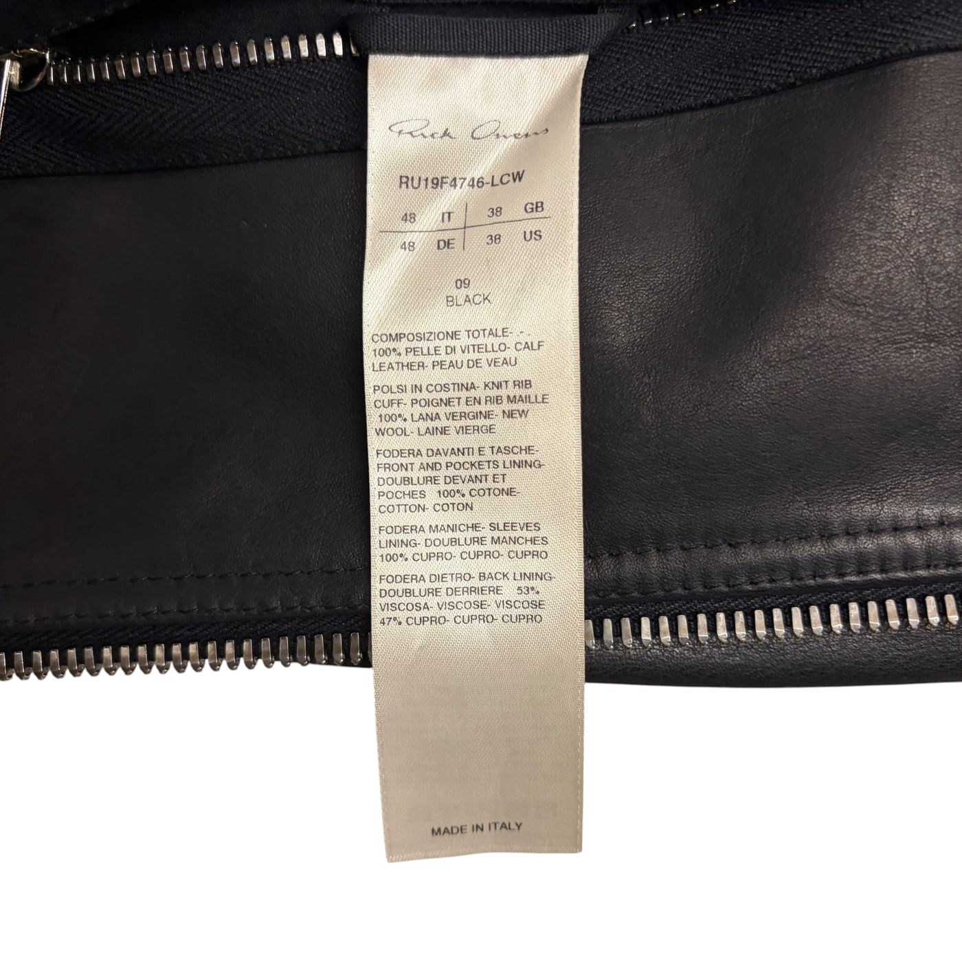 RICK OWENS leather jacket 상세 이미지 2