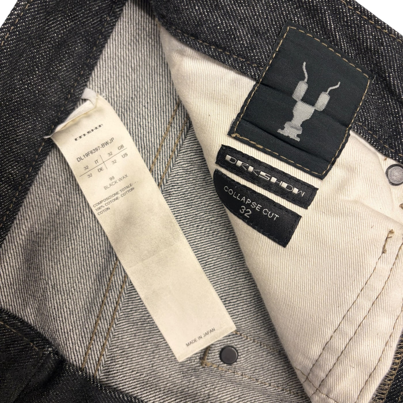 RICK OWENS Black Denim Pants 상세 이미지 3