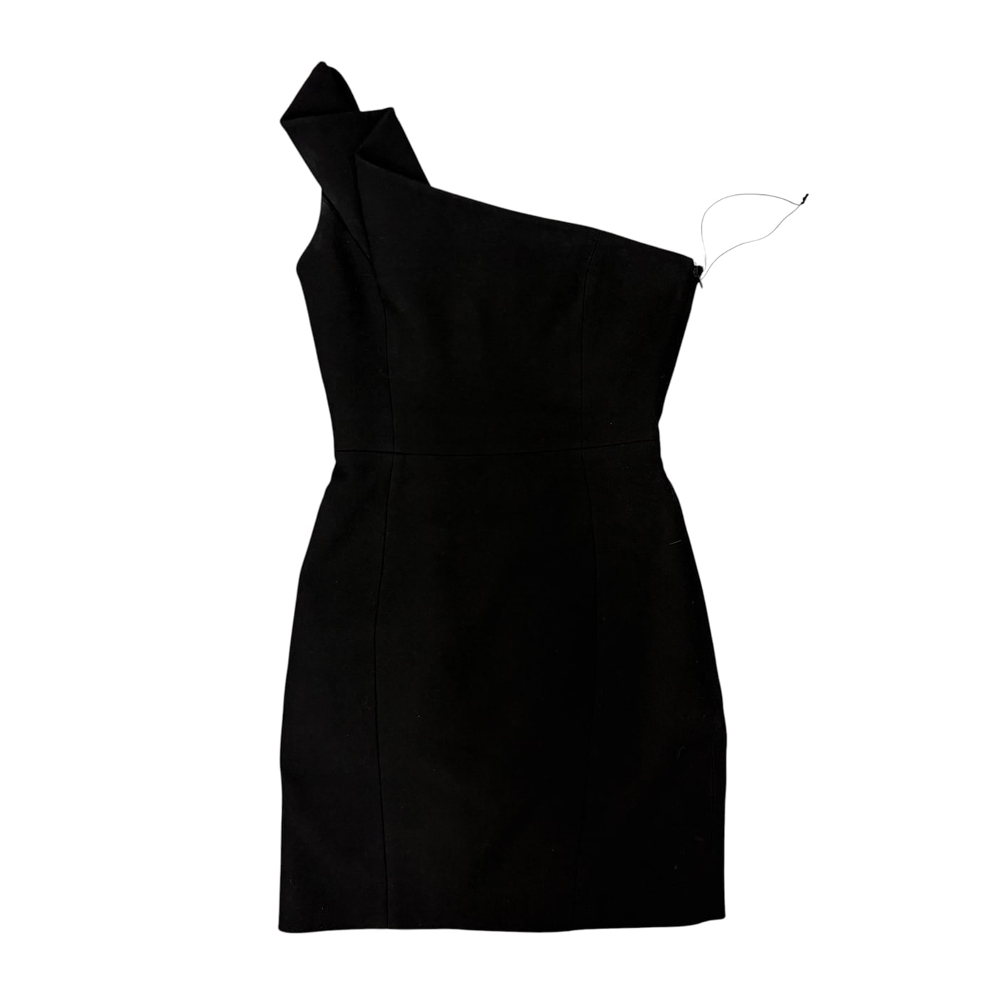 SAINT LAURENT One-Shoulder Black Dress 상세 이미지 1