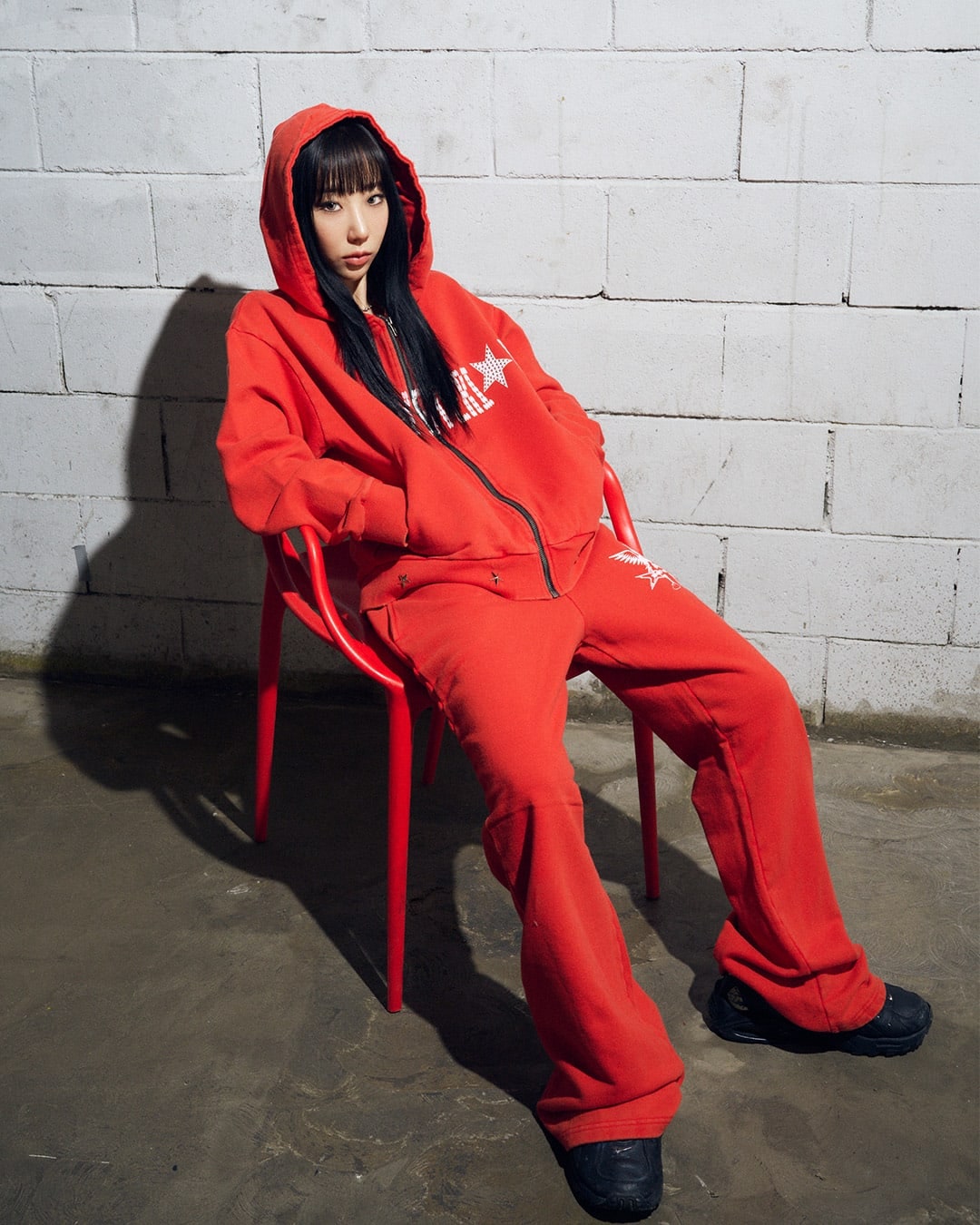 NPC Washed Flared Sweat Pants (RED) 상세 이미지 3