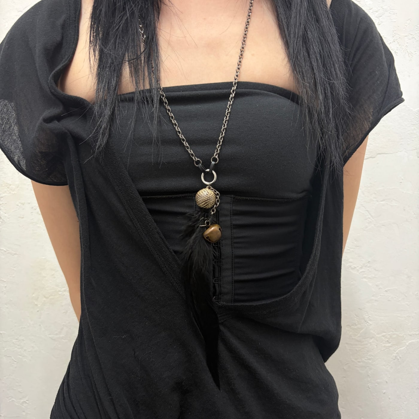 S.bell feather necklace 상세 이미지 1