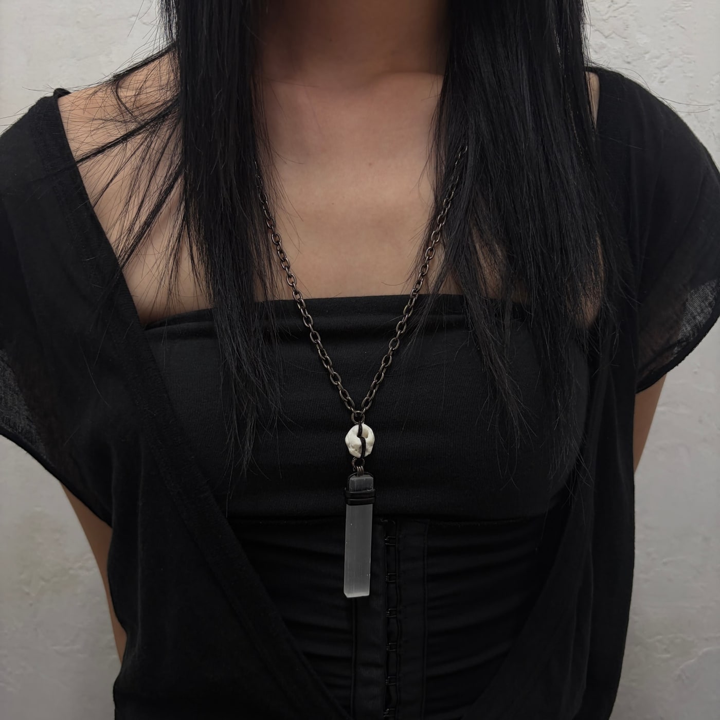 Selenite classic necklace.01 상세 이미지 1