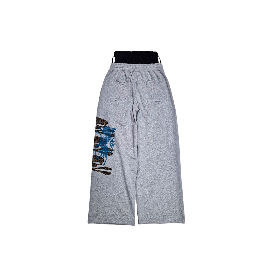 Layered sweatpants grey 상세 이미지 3