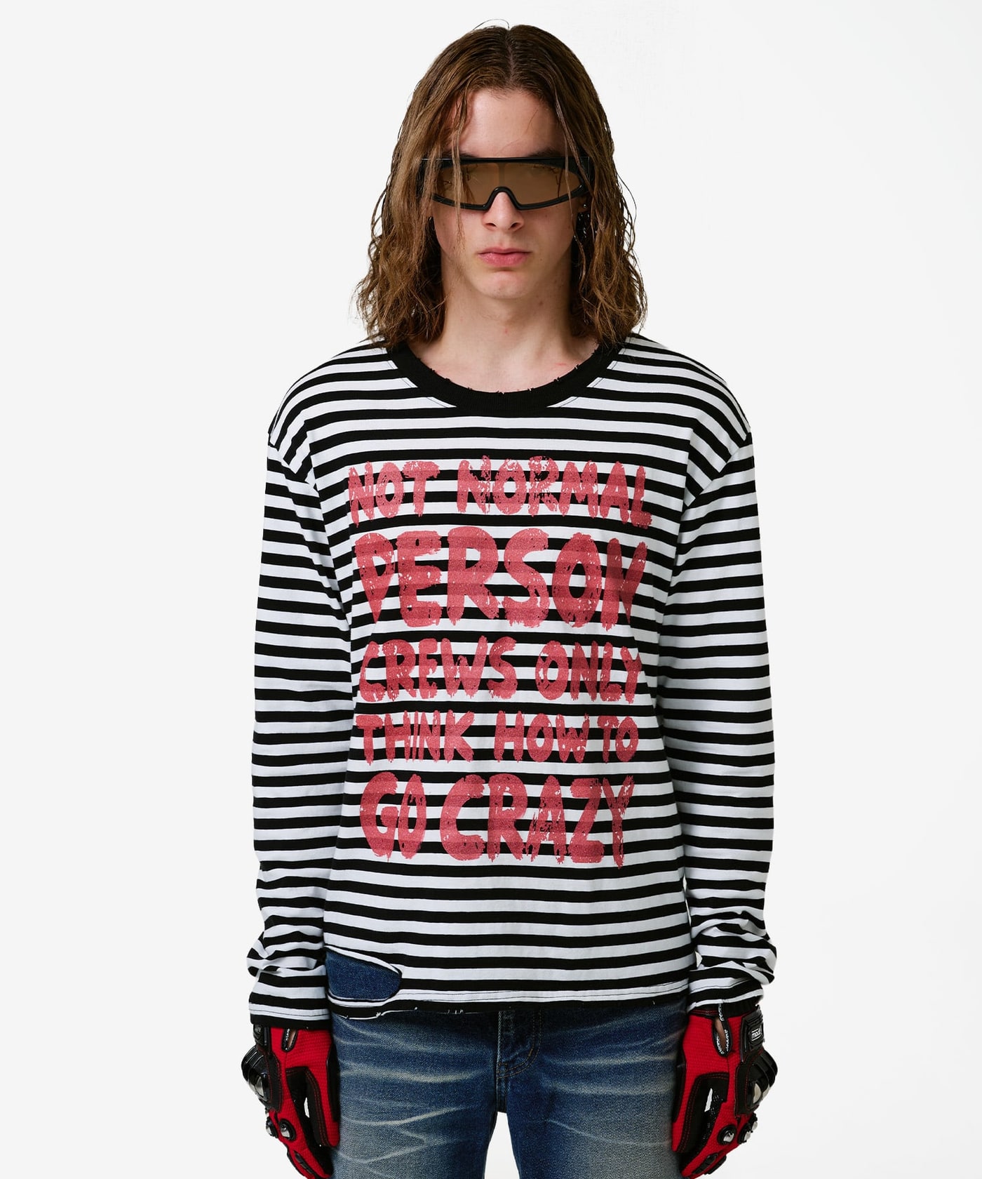NPC Distressed Stripe Long Sleeve 상세 이미지 1