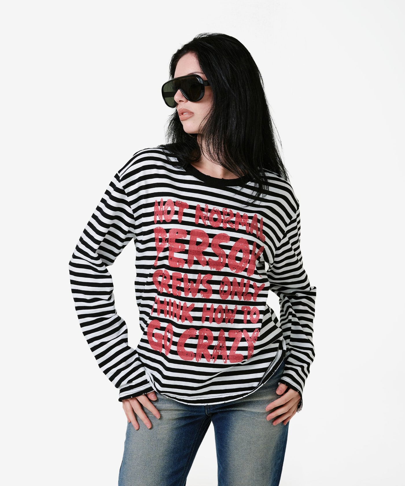 NPC Distressed Stripe Long Sleeve 상세 이미지 3