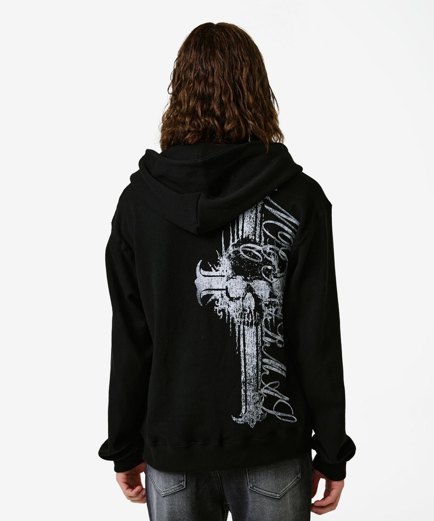 Skull Cross Waffle Hood Zipup 상세 이미지 8