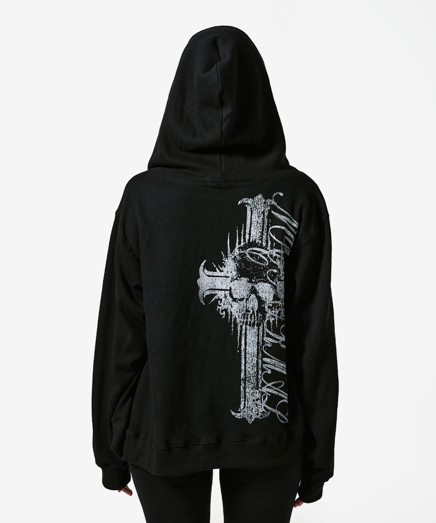Skull Cross Waffle Hood Zipup 상세 이미지 9