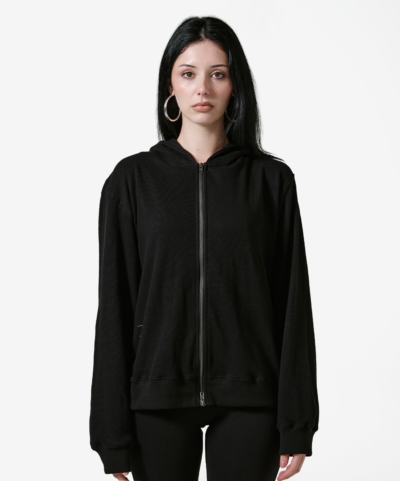 Skull Cross Waffle Hood Zipup 상세 이미지 10