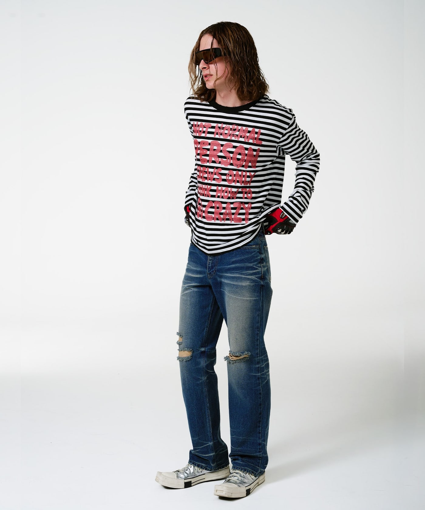 Vintage Cat Washed Denim Pants 상세 이미지 4