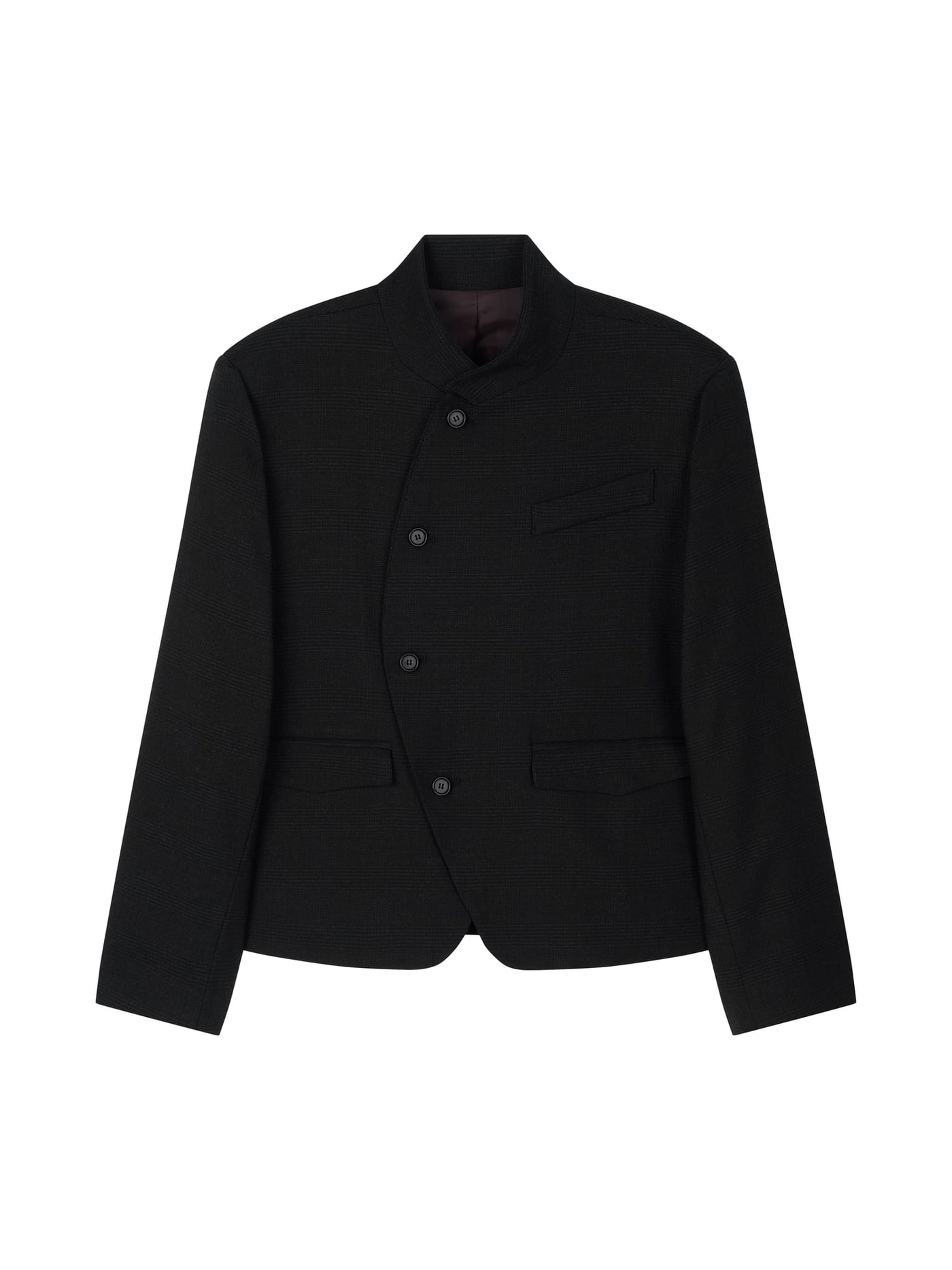 WOOL UNBALANCE BLAZER (BLACK) 상세 이미지 1