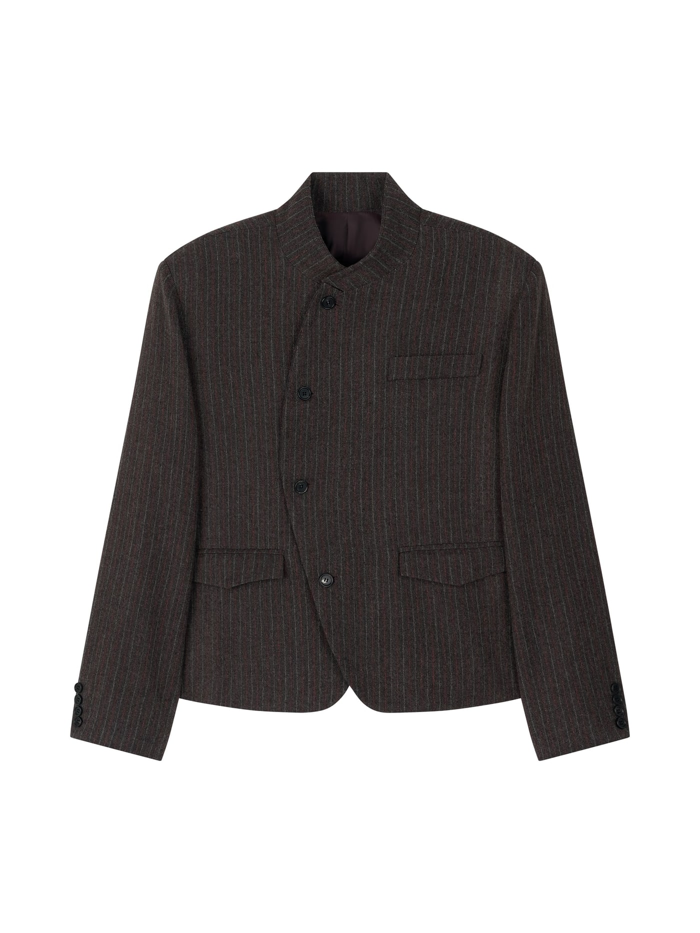 WOOL UNBALANCE BLAZER (GRAY) 상세 이미지 1