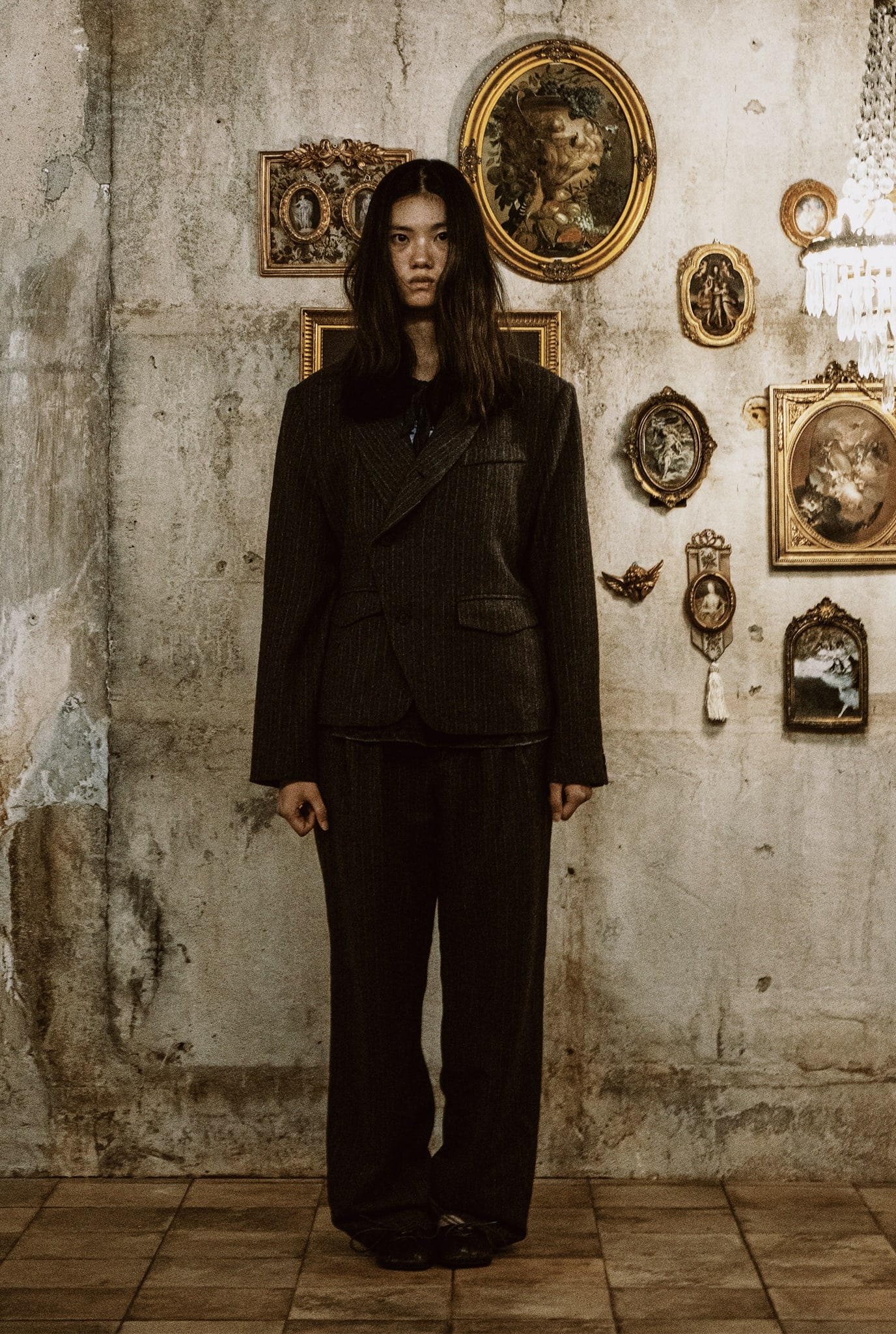 WOOL UNBALANCE BLAZER (GRAY) 상세 이미지 4