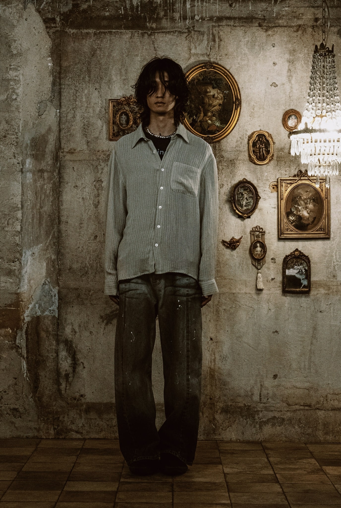 LINEN STRIPE SHIRT (SAND BEIGE) 상세 이미지 3