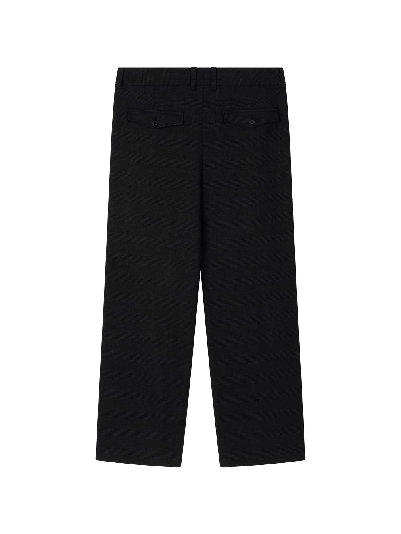 WOOL DOUBLE-TUCK TROUSERS (BLACK) 상세 이미지 2