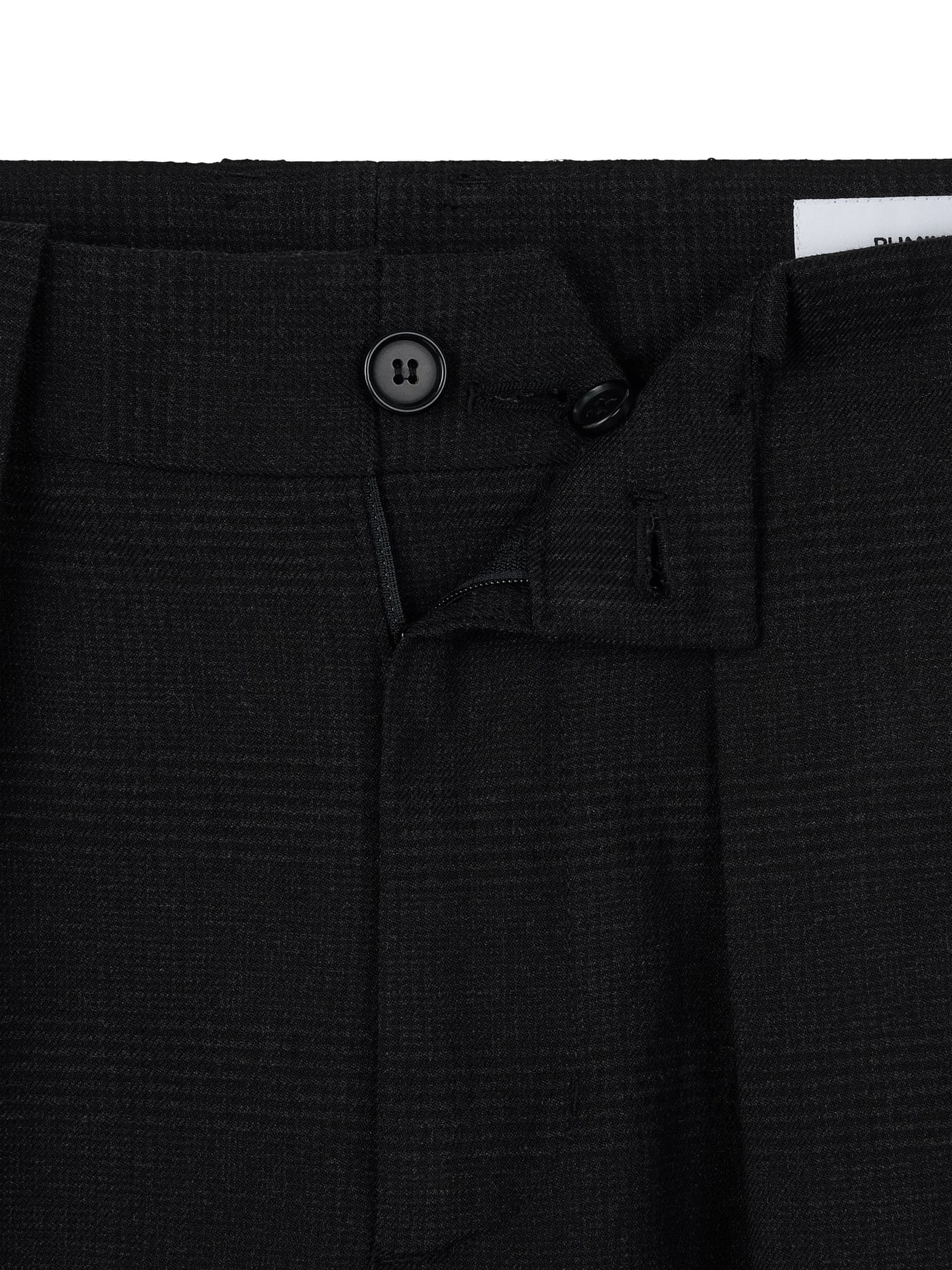 WOOL DOUBLE-TUCK TROUSERS (BLACK) 상세 이미지 3