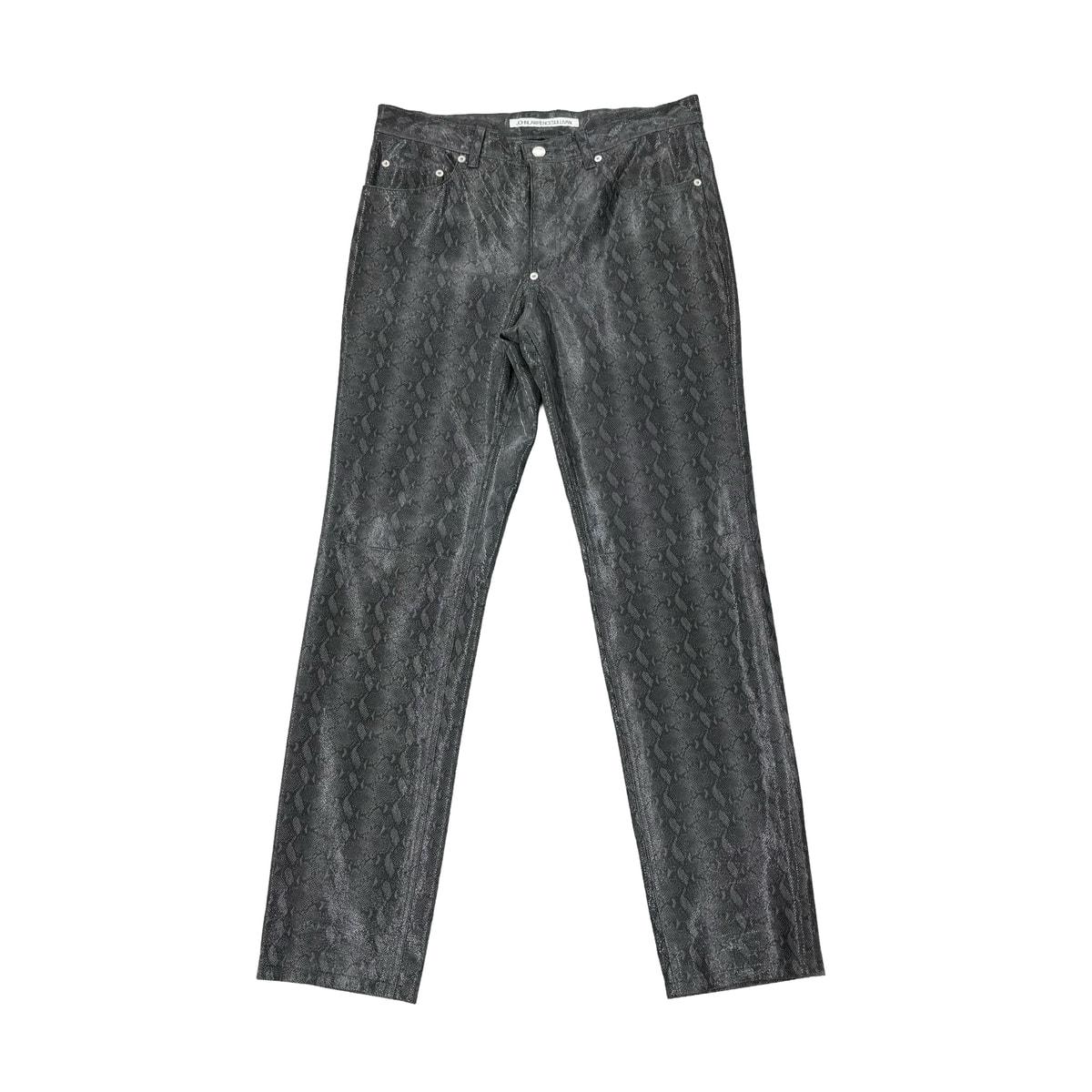 John Lawrence Sullivan Black Snakedskin Pants