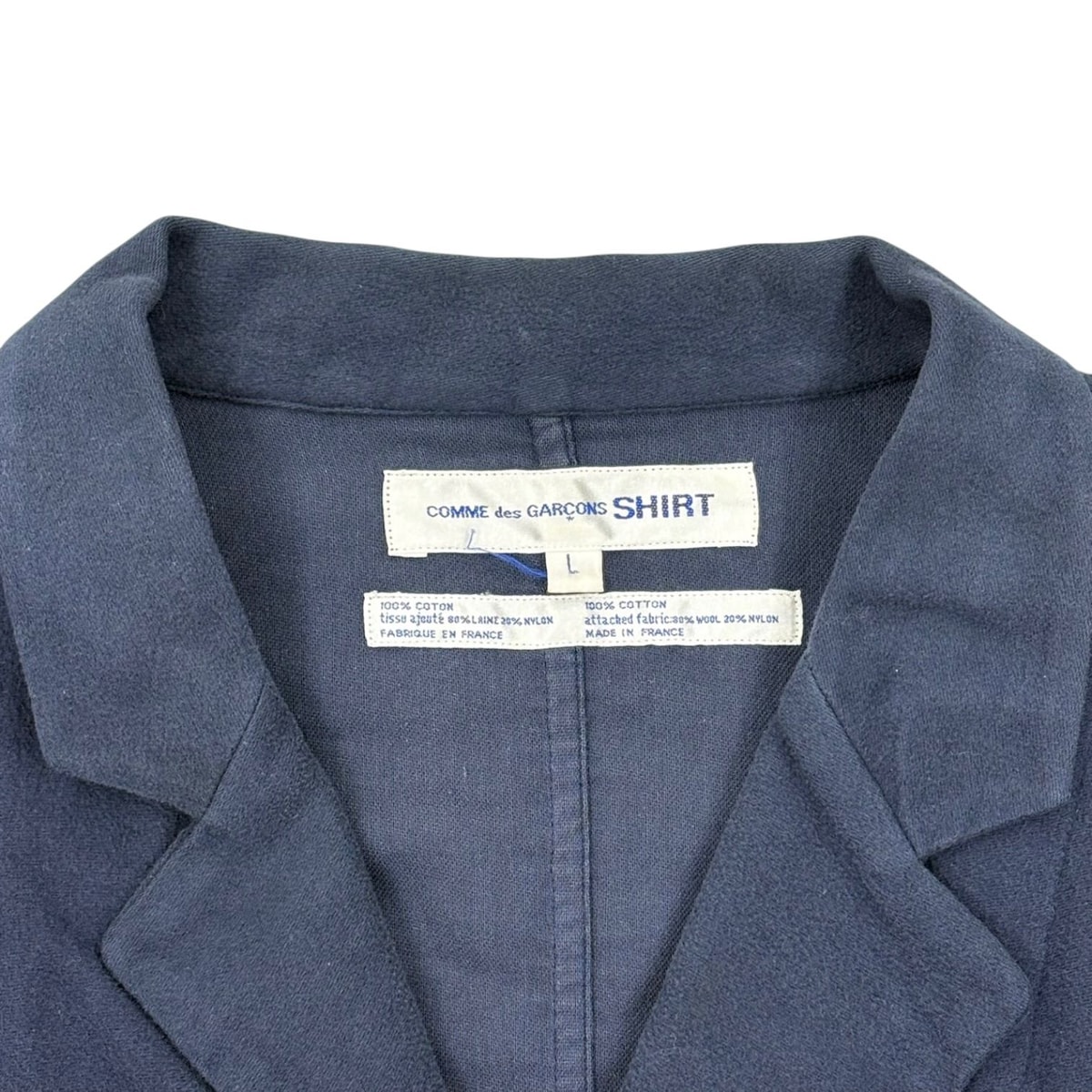 COMME des GARCONS Navy and Gray Jacket