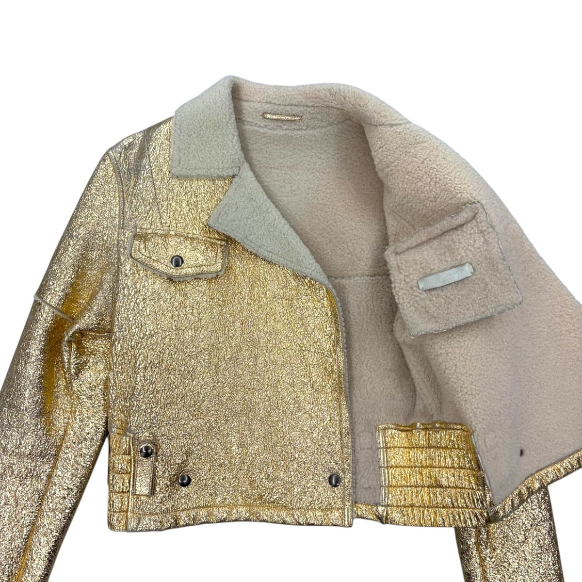 BOTTEGA VENETTA Gold Shimmer Jacket