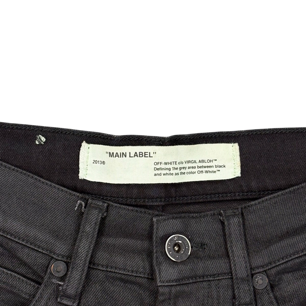 Off-White ミックスロック スリムデニム ブラック