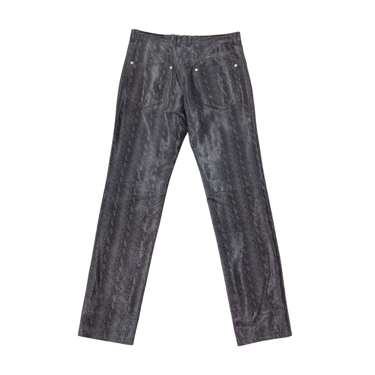 John Lawrence Sullivan Black Snakedskin Pants