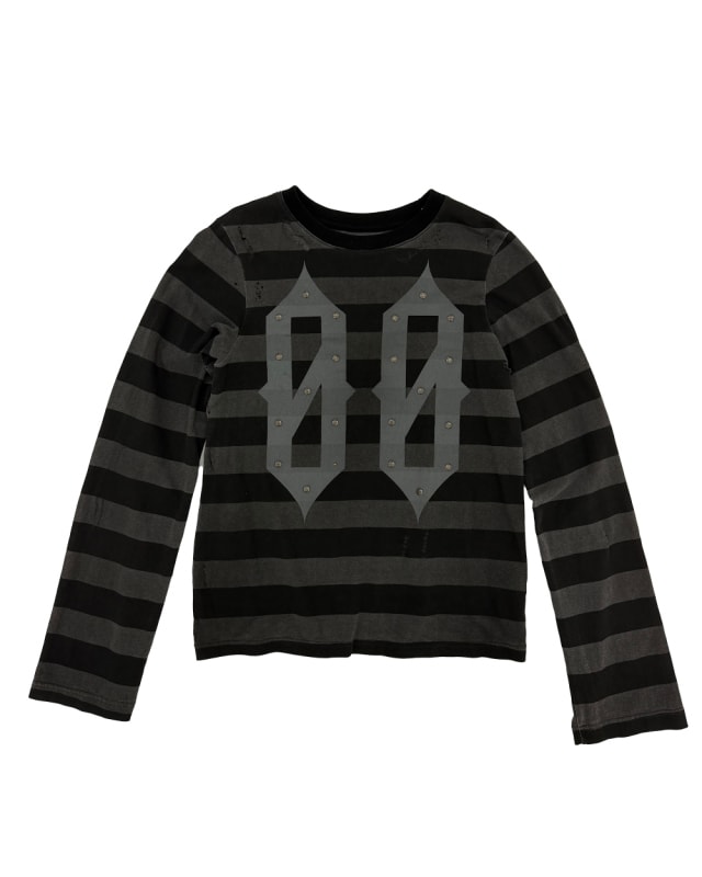 NAKRIN STRIPE LONG SLEEVE BLACK
