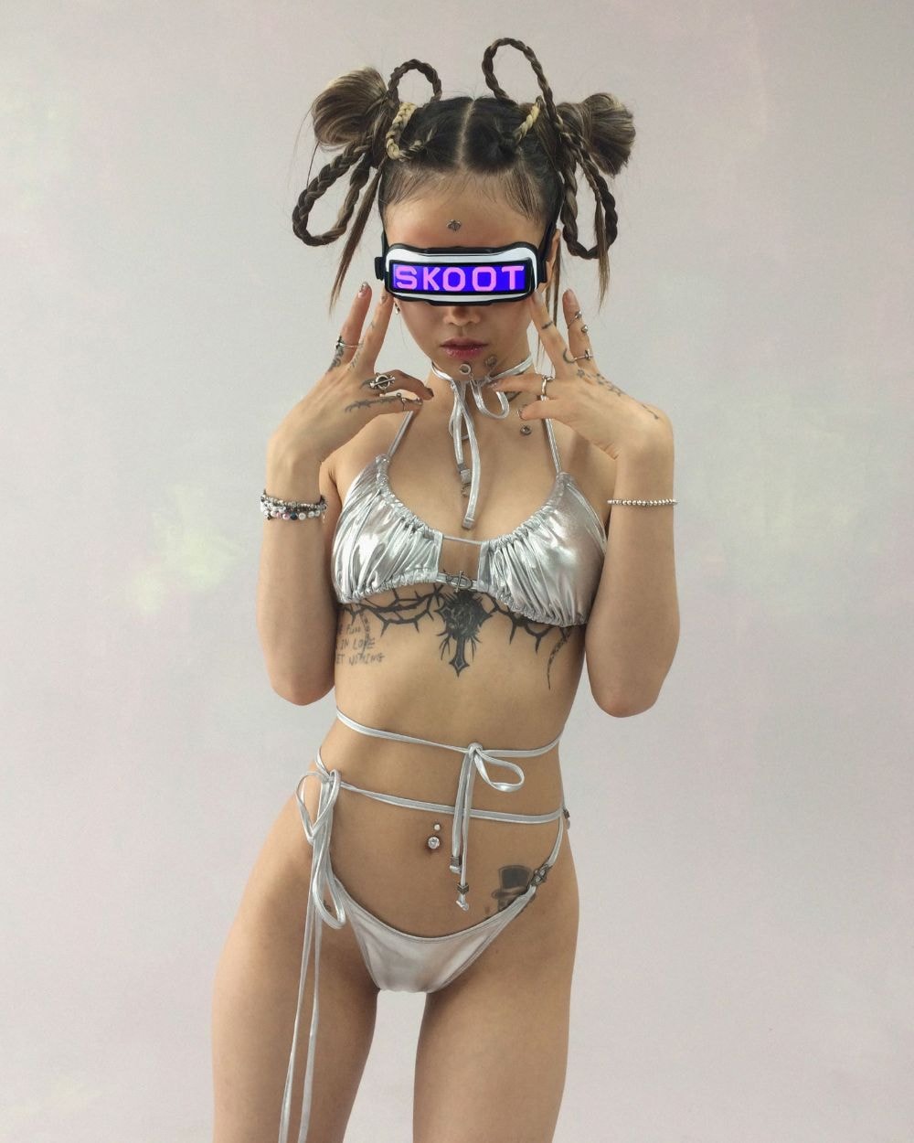 Y2KINI BIKINI SILVER