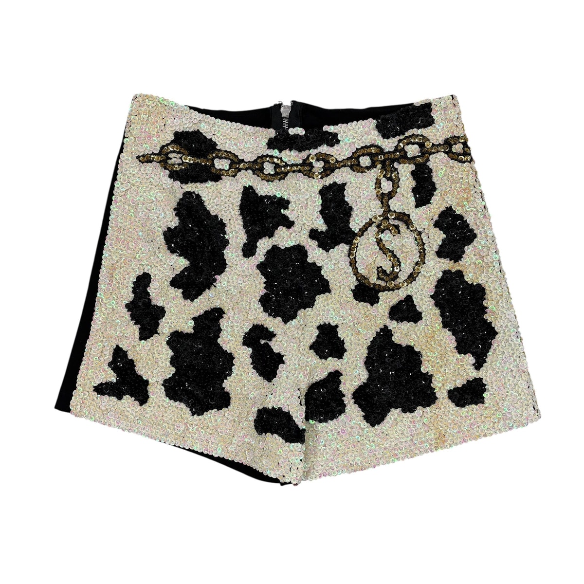 DISCOUNT UNIVERSE Sequin Cow Print Shorts