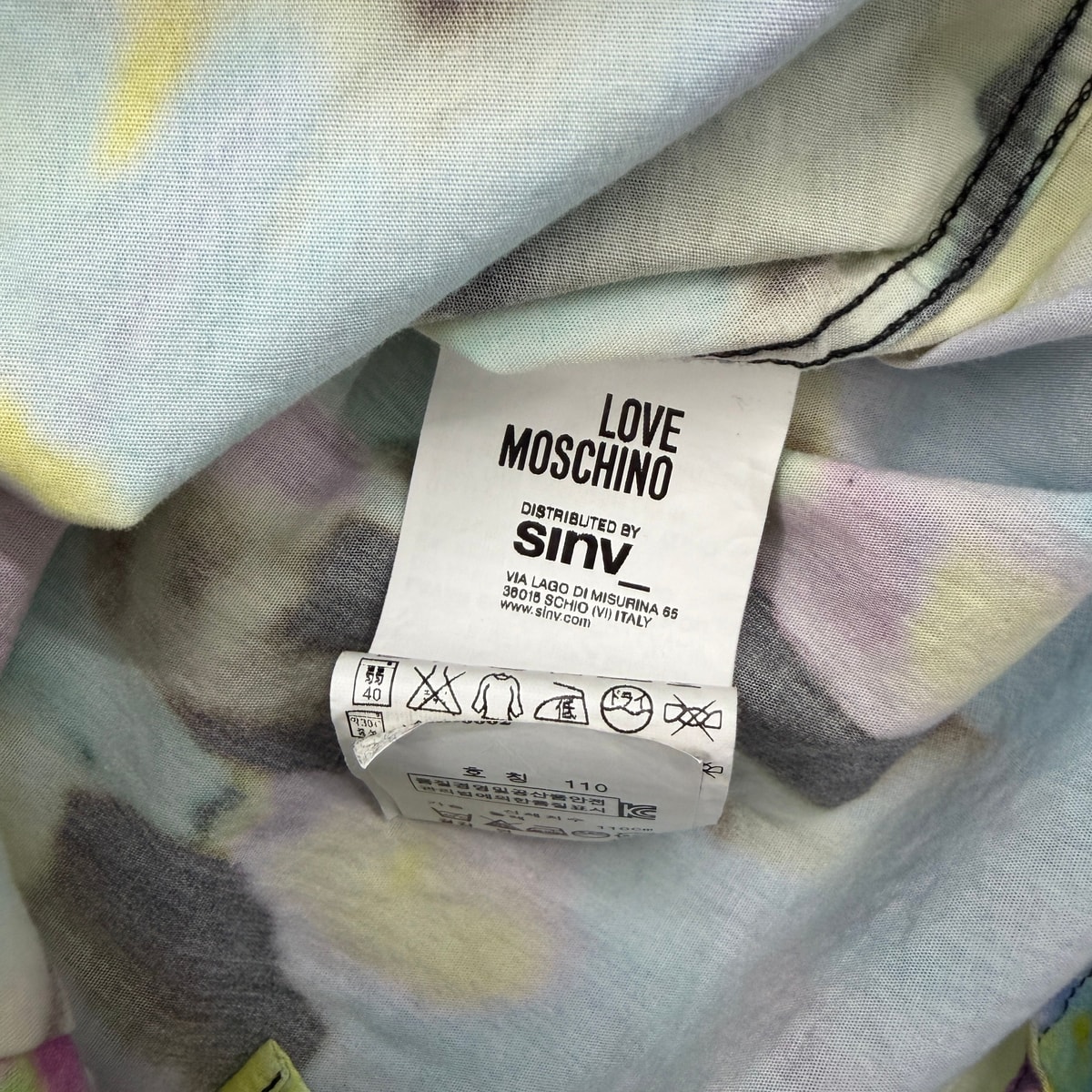 LOVE MOSCHINO Colorful Tie-Dye Shirt