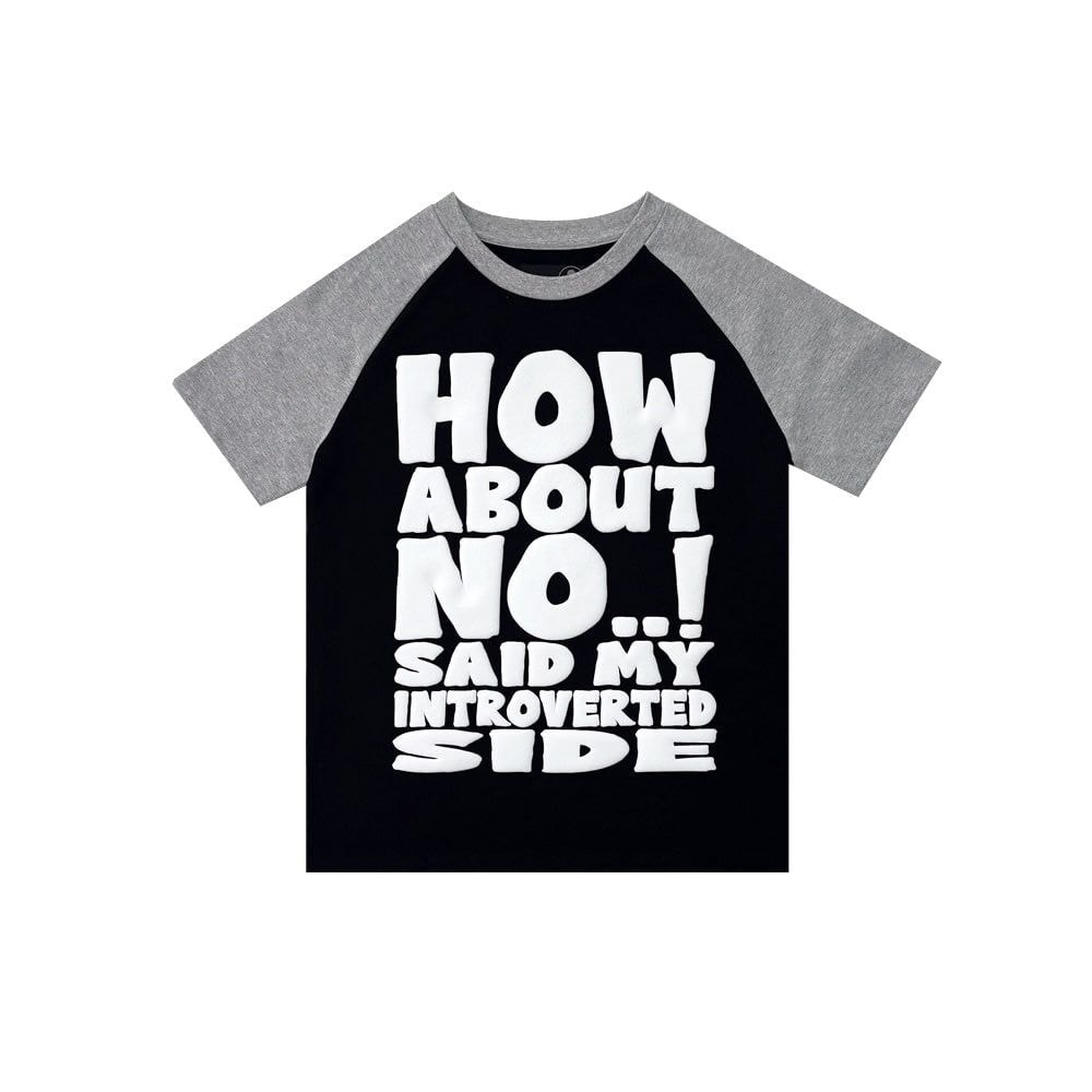 HOW ABOUT NO TEE (GREY/BLACK)