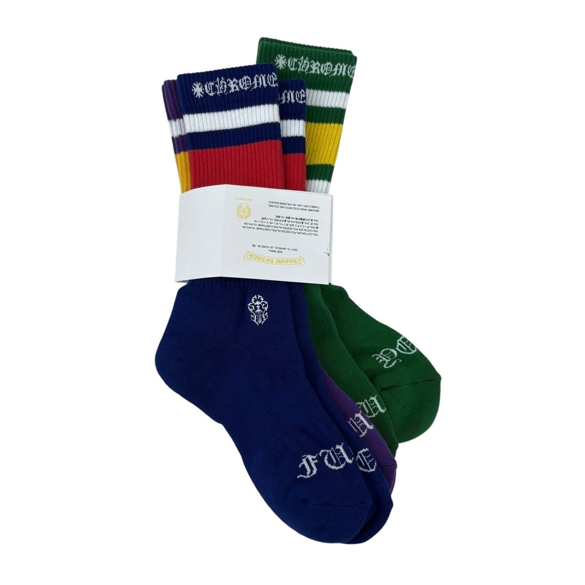 CHROME HEARTS Colorful Striped Socks