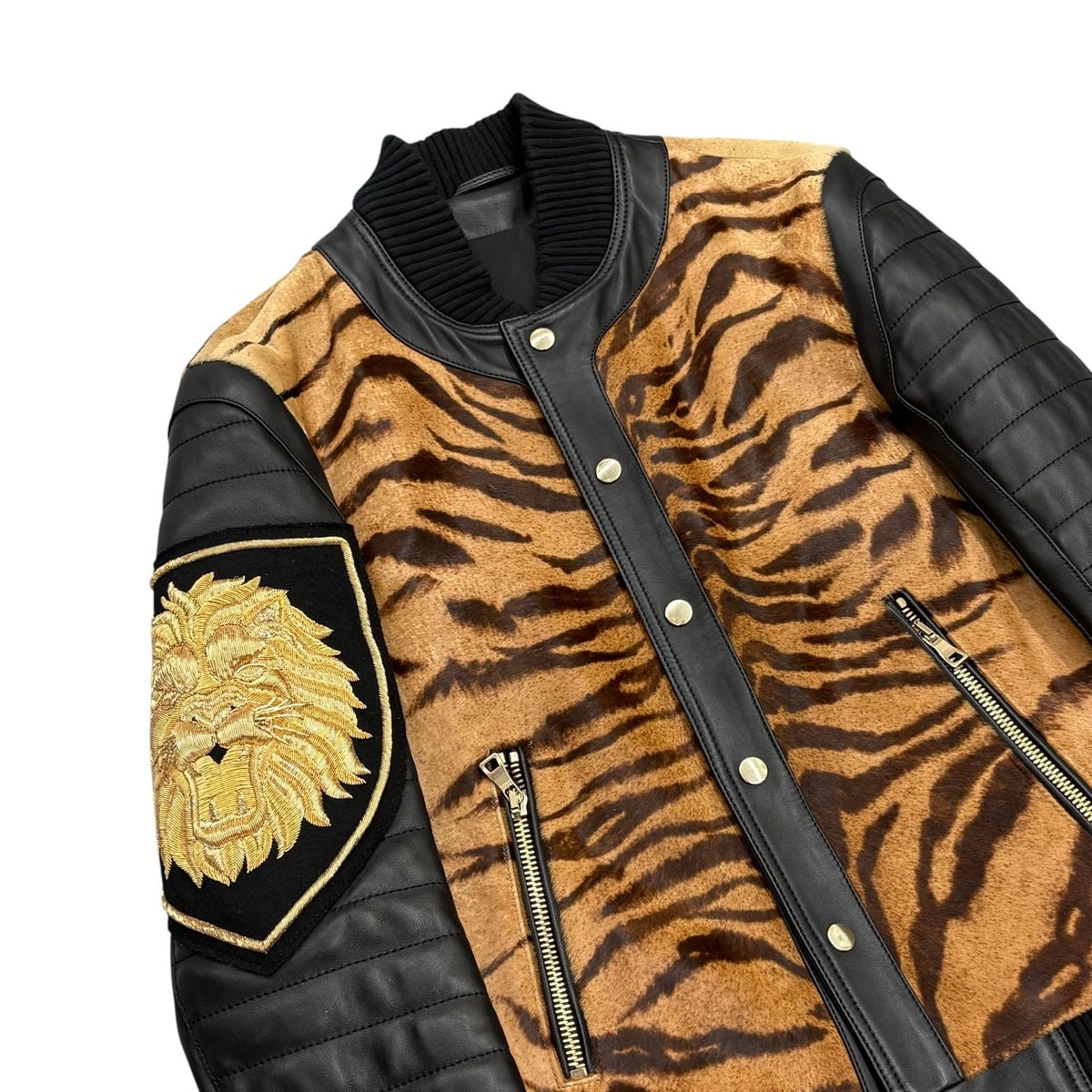 BALMAIN 老虎图案飞行员夹克