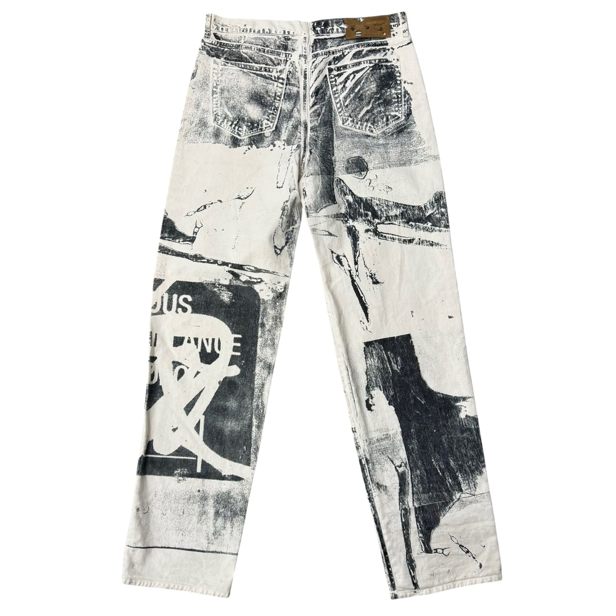 OFF-WHITE ペイント グラフィック ジーンズ