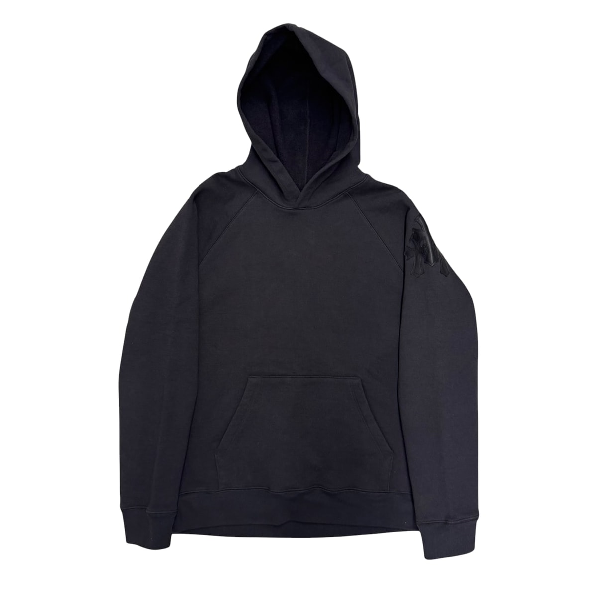 CHROME HEARTS Leather Cross Patch Hoodie