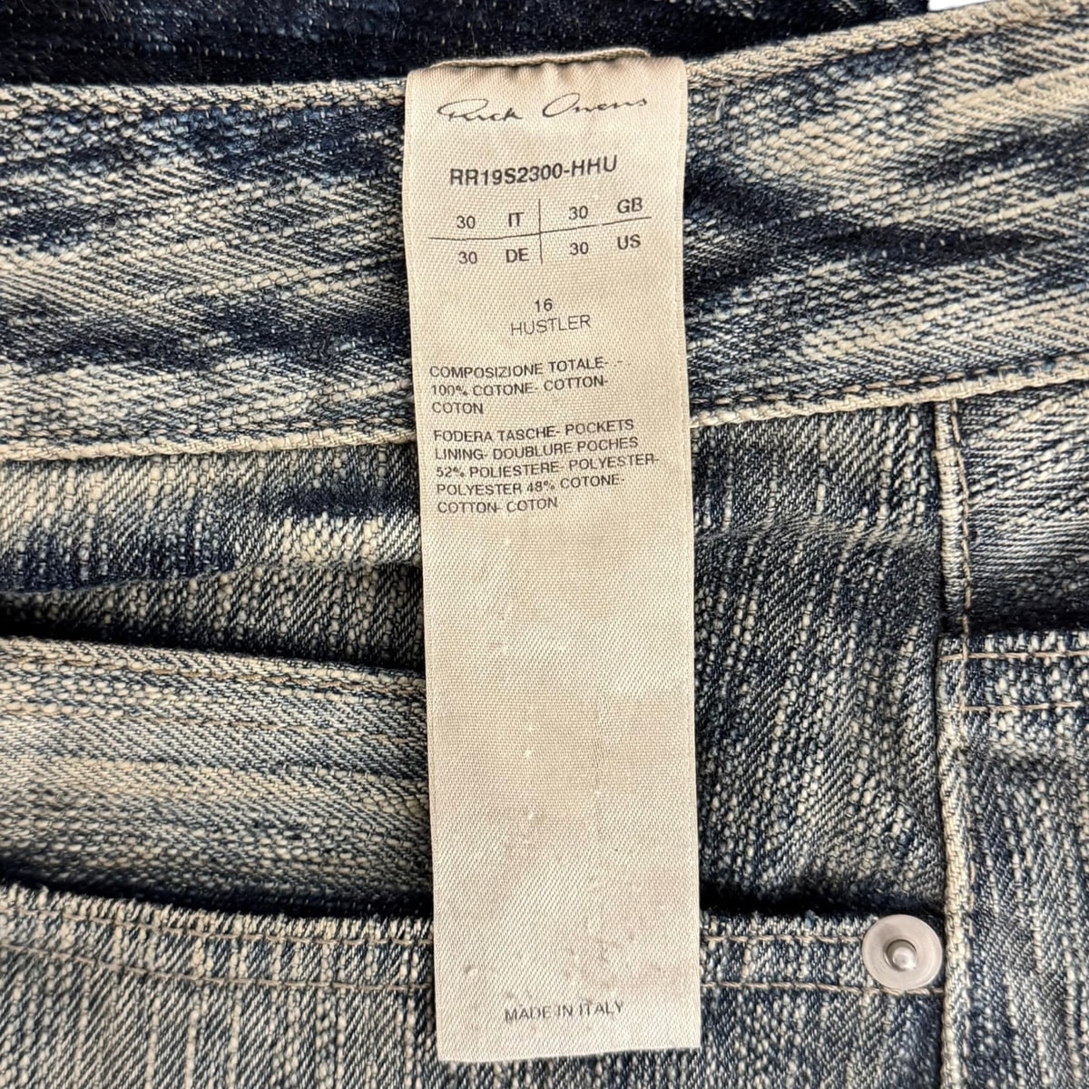 RICK OWENS Distressed Denim Skirt