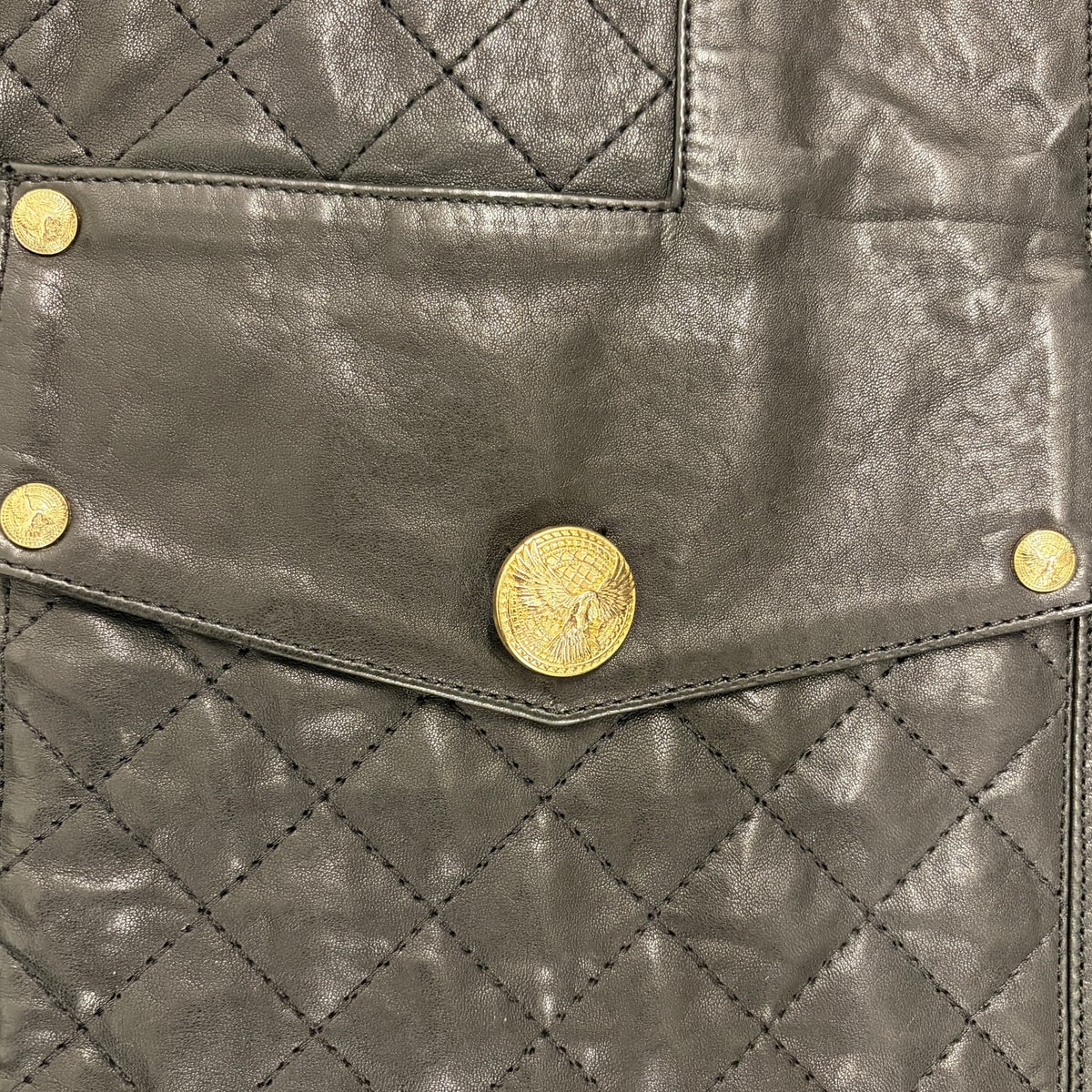 BALMAIN Quilted Leather Vest