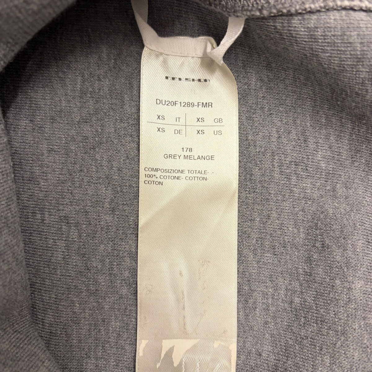 RICK OWENS REVERSE Hooded Sweatshirt