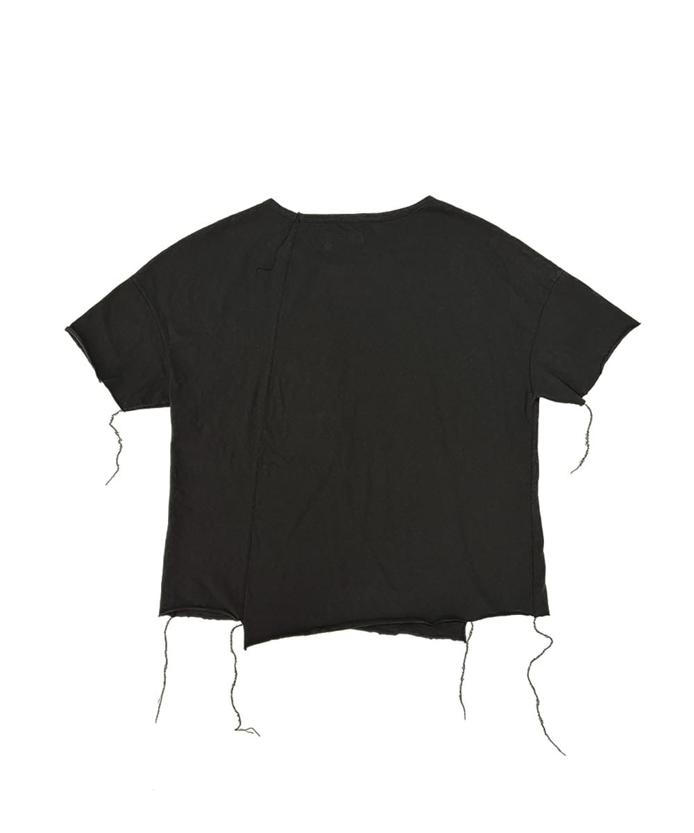 アシンメトリック Tシャツ_BK