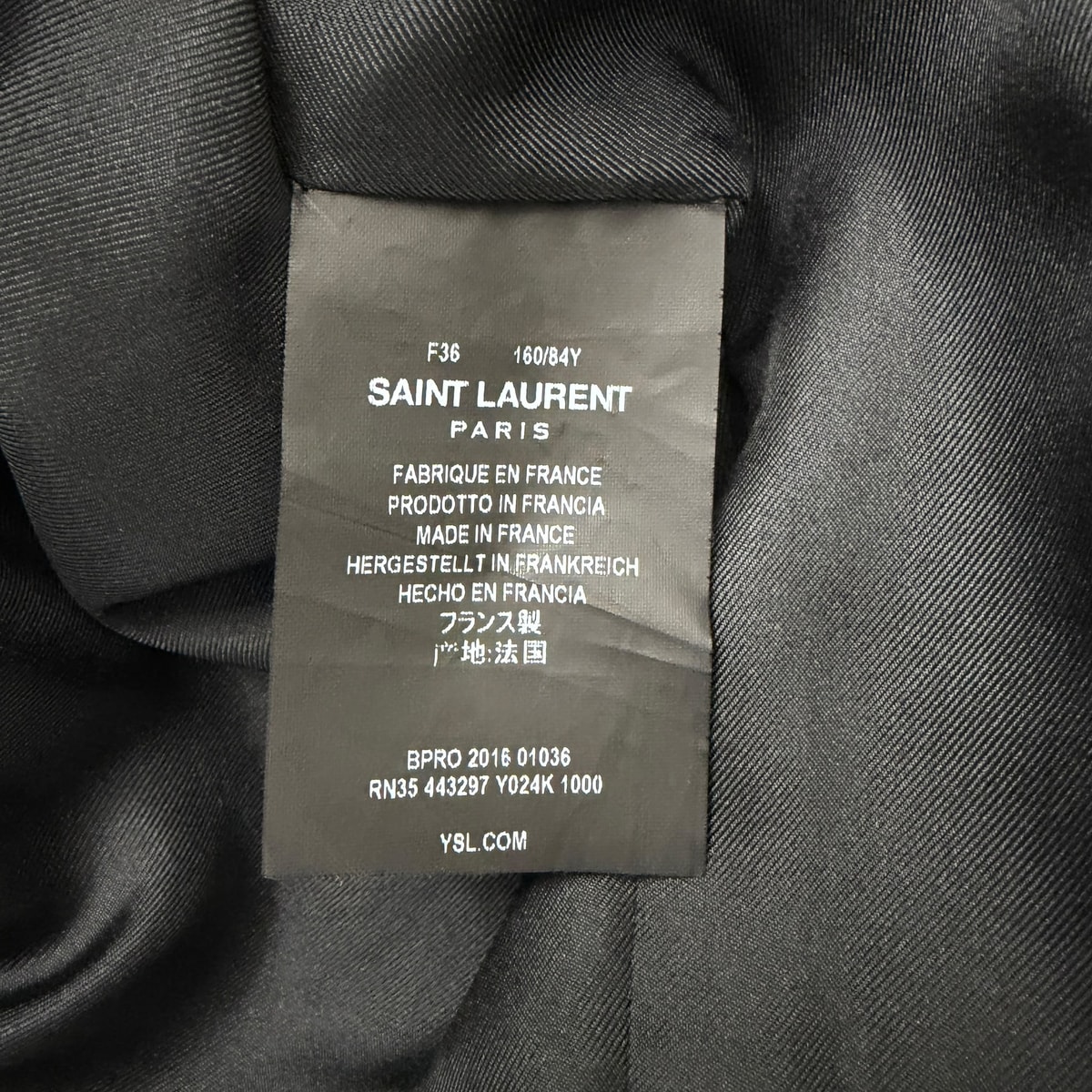 SAINT LAURENT One-Shoulder Black Dress
